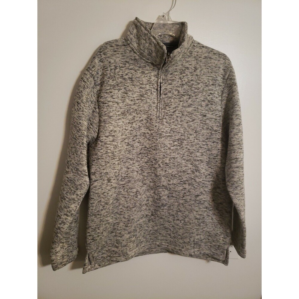 Beverly Hills Polo Club 1/4 Zip Gray Fleece Lined Pullover men's XL Ralph Lauren